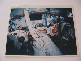 Apollo 8 Crew Simulator Training " A Kodak Paper " 8x10 Red Serial Nasa Photo