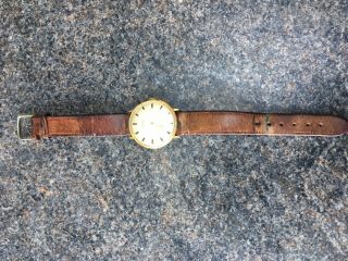 Junghans Meister Bauhaus Max Bill 684 Gold Plated Vintage Mens Wristwatch