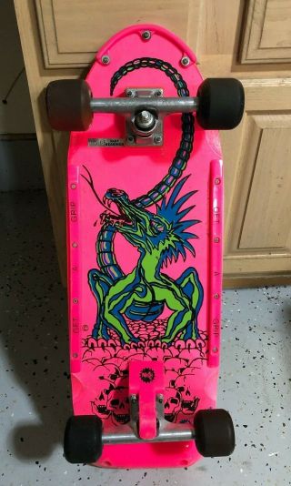 Vintage Nash Red Line Skateboard Deck Executioner Hot Neon Pink Rad