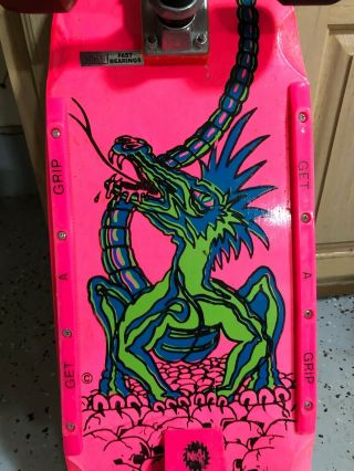 Vintage Nash Red Line Skateboard Deck Executioner Hot Neon Pink Rad 3