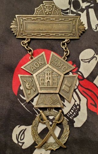 1748 - 1863 Colonial/civil War Era Dark Order Of The Hidden Patriot Knights Medal