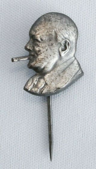 Circa 1945 Winston Churchill Pin Ww Ii Britain