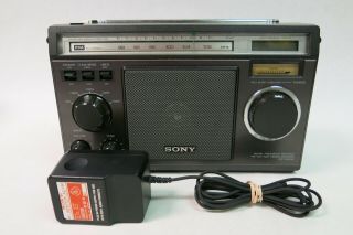 Vintage Sony Icf - 6500w Fm/sw/mw 5 Band Radio Receiver Short Wave