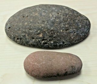 2 Native American Indian Grinding Stones Tool Estate Item