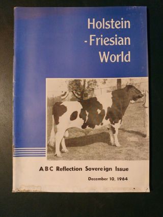 Holstein World 1964 " Abc Reflection Sovereign (ex Extra) " Tribute Issue