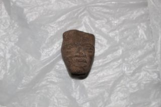 Pre - Columbian Mayan Inca Aztec Pottery Head/face Fragment - Artifact N