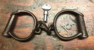 Hiatt 55 Key &rare 1800s Old Vintage Antique Iron Shackles