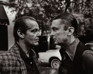 1985 Jack Nicholson And Robert Evans Vintage Helmut Newton Movie Photo Art 11x14