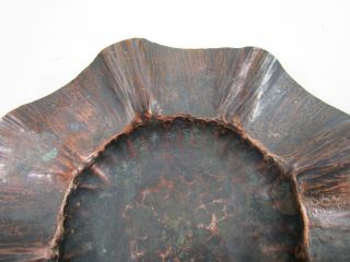 Antique arts and crafts copper ashtray tray dish vintage marked 2