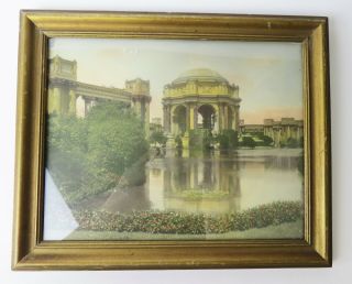 Vtg 1920s Hand Tinted Photograph The Palace Of Fine Arts In San Francisco
