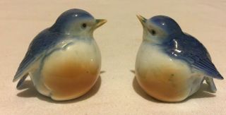 Vintage Ceramic Blue Bird Salt And Pepper Shakers