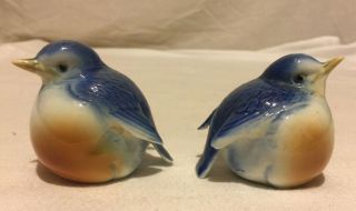 Vintage Ceramic Blue Bird Salt and Pepper Shakers 3