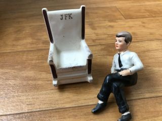 Vintage JFK John Kennedy Salt and Pepper Shakers Rocking Chair Arrow 1962 3