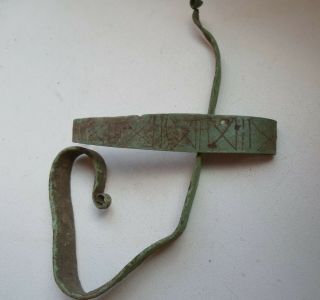 2 Ancient Bronze Viking Bracelet 10 - 12th Ad
