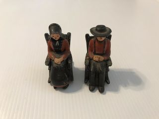 Vintage Cast Iron Salt And Pepper Shakers