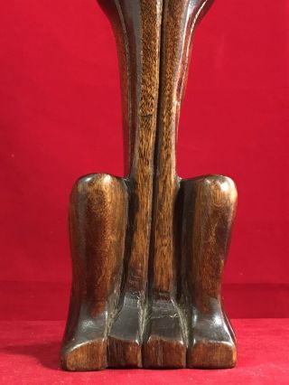 Vintage Teak Wood Siamese Cat Sculpture Mid Century Modern Hand Carved MCM 13” 3