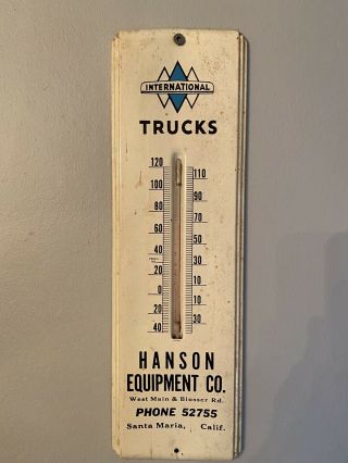 Vintage International Trucks Thermometer Sign