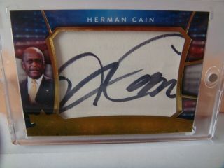 Herman Cain 2016 Decision " Gold Cut " Signature / Autograph Series 2 Potus