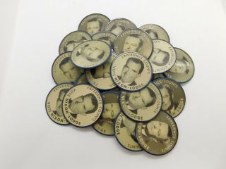 (25) Vintage 1960 Richard Nixon & Lodge Presidential Campaign Flasher Buttons