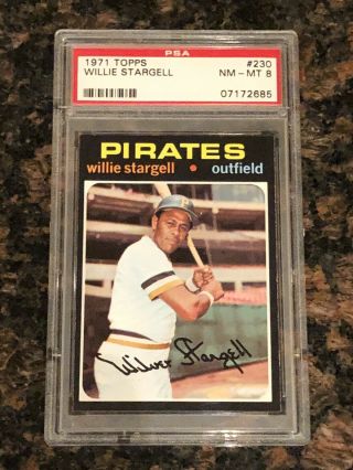 1971 Topps Willie Stargell Pittsburgh Pirates 230 Baseball Card Psa 8