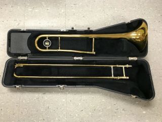 Vintage King Tempo 606 Trombone W/benge 12c Mouthpiece & Case Marching Band