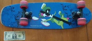 Vintage 1998 Marvin The Martian Warner Bros Liscensed Complete Skateboard Deck