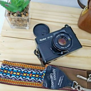 Vintage Rollei Xf 35 Black Compact Film Camera Sonnar 40mm Lens Xf35