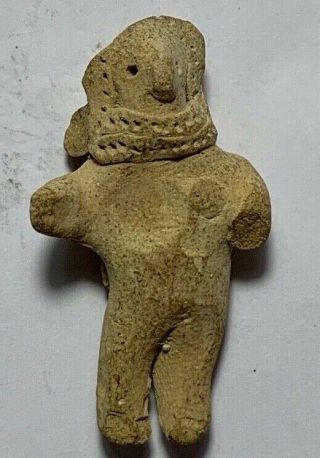 Circa 2200 - 1800 Bc Ancient Indus Valley Harappa Terracotta Pillar Idol 36.  8mm