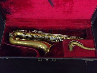 Vintage Bundy H & A Selmer Tenor Saxophone Made In The Usa,  Case