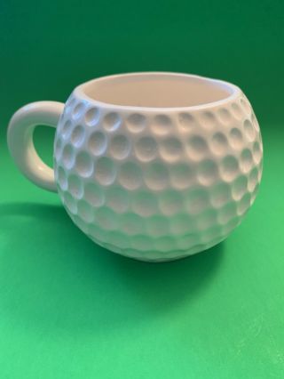 Vntg Golf Ball Shaped Coffee Mug With Dimped Effect