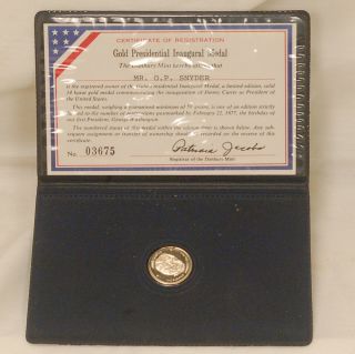 Danbury Jimmy Carter Gold Presidential Inaugural Medal