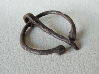Iron Fibula Viking Cloak Pin Nordic Brooch Of Ancient Times Penannular Viking