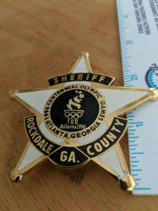 Vintage Obsolete Rockdale County Sheriff Atlanta Olympic Badge 1996 Georgia Law