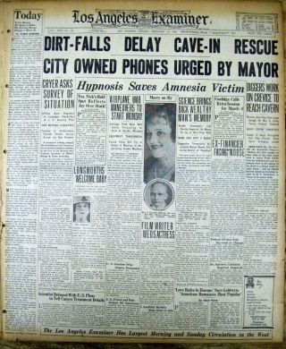 8 1925 hdlne newspapers FLOYD COLLINS TRAPPED RESCUE ATTEMPT Sand Cave KENTUCKY 3