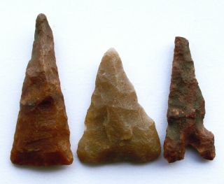 3 Neolithic Flint Arrowheads Found In France