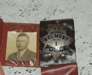 Antique Retired Belmont Ca.  1 Police Sterling Silver 7 Point Star Police Badge