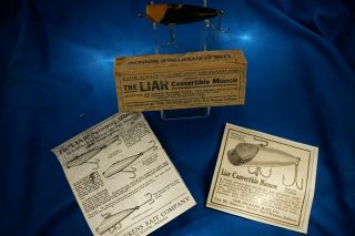 Vintage The Liar Convertible Minnow In The Box By The Dickens Bait Co.