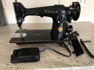 Vintage Singer 201k Electric Semi - Industrial Sewing Machine 1950 S Aj693413