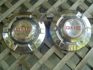 2 Vintage Gmc Jimmy Chevrolet Pickup Truck Blazer Hubcaps Wheel Covers 3/4 Ton
