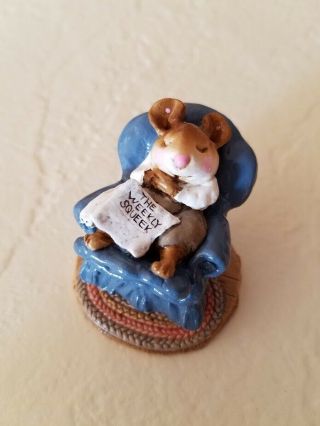 Wee Forest Folk Forty Winks Blue Chair M - 159 - Retired