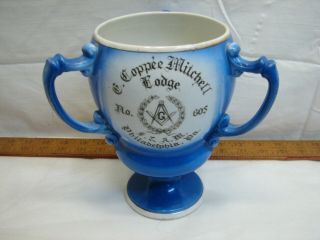 Antique Masonic Coppee Mitchell Lodge Philadelphia Pa Loving Cup 1913 Officers
