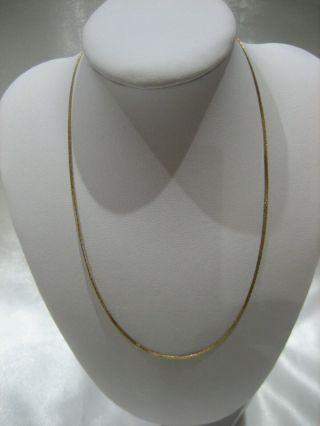 Estate Vintage 14k Solid Yellow Gold 15 " Chain Necklace