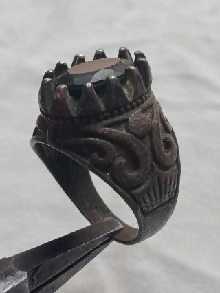 Extremely Ancient Viking Ring Silver Color Artifact Stunning Rare Type