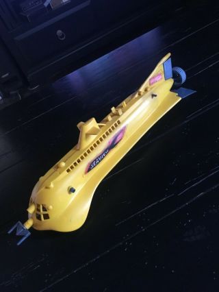 Vintage Yellow Atomic Submarine Toy - Voyage To Bottom Of The Sea - Rare