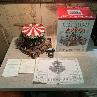 Vintage (mr.  Christmas) Holiday Around The Carousel With Box/instructions