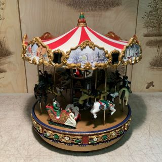 Vintage (Mr.  Christmas) Holiday Around The Carousel With Box/Instructions 3