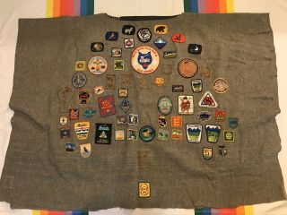 Boy Scouts Poncho Patches Badges Vintage Canada Canadiana Over 100 Patches