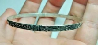 RARE EXTREMELY ANCIENT VIKING BRACELET SILVER COLOR ARTIFACT QUALITY 2