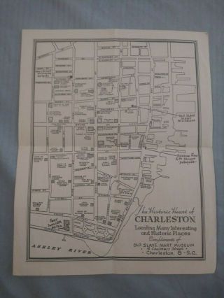 The Historic Heart Of Charleston Sc Compliments Of Old Slave Mart Unknown Date