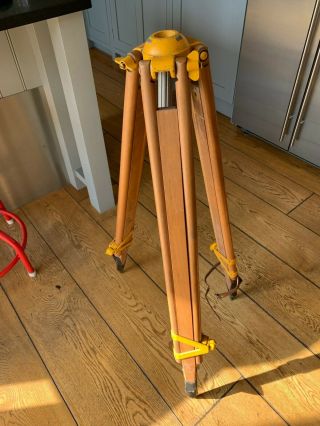 vintage wooden surveyors tripod 3